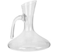 Abaodam Decantador de Vino Creativo de Vidrio Boca Inclinada y Asa, Capacidad 1800ml, Fácil de Limpiar y Aireador Adecuado para Cenas y Eventos