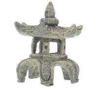 Abaodam Decoración Acuario Pagoda Resina Refugio Cueva Peces y Camarones Adorno Hábitat Oculto para Tanques Casa Escondite para Betta y Acuarios Variados