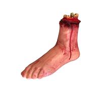 Abaodam Decoración para Halloween Pie Roto de Goma Rojo, Accesorio Sacro Hiperrealista para Crear Ambiente Aterrador en Fiestas y Asustar a Amigos