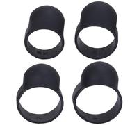 Abaodam Dedales de Silicona para Instrumento de Mano Etéreo Protector para Dedos Índice Anular y Meñique Color Negro 4 Unidades Estuche Accesorios para Instrumentos de Percusión