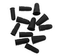 Abaodam Dedos de Silicona Antideslizantes y Resistentes al Calor, 12 Piezas Reutilizables para Manualidades, Planchado y Uso Pegamento Caliente, Negros, Protección Térmica Segura