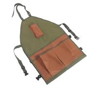 Abaodam Delantal de Jardinería Ajustable Resistente al Agua con Múltiples Bolsillos, Protección para Piernas en Color Verde Militar y Marrón, Adecuado para Poda, Cosecha y Trabajo al Aire