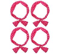 Abaodam Diadema Cabello 4 Piezas Lunares Grandes, Banda Ancha Orejas de Conejo y Lazo, Accesorios Decorativos para Mujer y Niña, Uso Diario y Casual