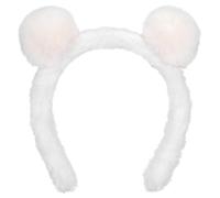 Abaodam Diadema de Orejas de Oso de Felpa en Color Claro para Niñas y Mujeres, Accesorio Multifuncional para Maquillaje y Control del Frizz, Diseño Lindo y Cómodo para Cuidado Facial