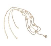Abaodam Diadema Frente Gemas de Imitación Cadena Cabeza Estilo Antiguo Accesorio Cabello de Novia Elegante para Bailes de Graduación y Celebraciones