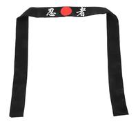 Abaodam Diadema Japonesa Ajustable para Chef y Karate Cinta Ancha de Tela Negra Estilo Samurái Accesorio Multifuncional para Fiestas Sushi y Artes Marciales