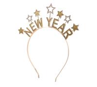 Abaodam Diadema para Año 2026 Letras de Cristal Doradas, Tocado de Fiesta para Mujer, Accesorio Brillante para Nochevieja y Celebraciones, Tiara Flexible y Cómoda, 1 Pieza
