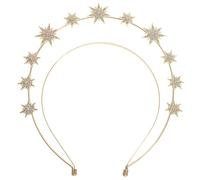 Abaodam Diadema para Mujer de Metal Dorado Estrella de Seis Puntas de Doble Capa, Estilo Retro, Adecuado para Compromiso y Certamen de Belleza