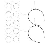 Abaodam Diademas Antena de Resorte Negras, Kit para Hacer Diademas Diy, 12 Piezas, Accesorios Cabello de Niñas, Herramientas de Peluquería para Fiestas y Disfraces