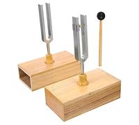 Abaodam Diapasón Metálico De Resonancia 440hz Con Base De Madera Instrumento Educativo Para Experimentos Acústicos y Musicales Diapasón Para Pruebas De Física y Afinadores De Guitarra