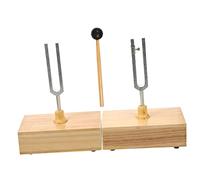 Abaodam Diapasón para Pruebas Acústicas Físicas con Base de Madera y Martillo, Timbre Claro y Ajustable para Enseñanza y Pruebas de Física 440hz