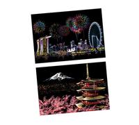 Abaodam Dibujo para Rascar Adultos Herramienta de Descompresión Manualidades Kit Handmade con Láminas Seguras y Decorativas para Regalo