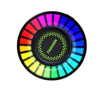 Abaodam Difusor de Fragancia Clip para Ventilación Luz Ambiental LED Rgb para Coche Aromaterapia y Control por Ritmo Sonoro, Diseño Único de ABS Puerto USB Tipo C
