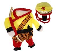 Abaodam Disfraz para Perros Pequeños Sun Wukong, Ropa de Cosplay Sudadera Cómoda y Transpirable, Talla L, Accesorios de Vestuario para Fiesta y Halloween