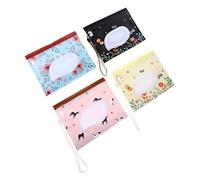 Abaodam Dispensador de Toallitas Húmedas Ventana Extractora para Bebés, Portátil, 4 Unidades, Material Eva Resistente, Reutilizable, Uso en Cochecito y Viaje, Diseño Compacto y Práctico