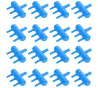 Abaodam Distribuidor de Bomba de Aire para Acuario Azul 3 Salidas 8 Mm a 4 Mm Válvula de Palanca Control Flujo 20 Unidades Divisor de Tubos de Aire Accesorios para Peces