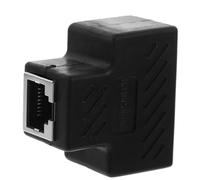 Abaodam Divisor de Cable Ethernet 1 a 2 Ligero de Plástico para Extender Cable Rj45 Adecuado para Uso en Casa y Oficina Diseño Compacto Negro