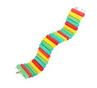 Abaodam Escalera Blanda de Tablones Arcoíris para Hámsters Loros y Mascotas de Madera Natural Colorida Jaula o Terrario