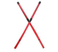 Abaodam Escobillas para Batería de Jazz de Aleación de Aluminio y Alambre de Nailon, Paquete 1 Par, Mango y Cerdas Rojas, Accesorios para Percusión Control Dinámico y Uso Versátil