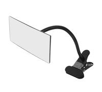 Abaodam Espejo de Seguridad Espejo Convexo Cuadrado Clip para Monitor de Hierro Negro Ángulo Ajustable, Adecuado para Oficina y Cubículos