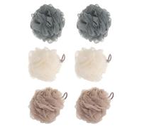 Abaodam Esponja de Baño Japonesa Grande Exfoliante y Higiénica 6 Piezas de Poliéster con Cordón para Hombres y Mujeres Adecuado para Ducha y Spa