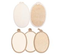 Abaodam Esponjas de Lufa Natural 5 Piezas Paño Exfoliante Corporal Reutilizable para Ducha y Baño, Esponja Corporal Vegetal para Todo Tipo de Piel, Exfoliante y Resistente