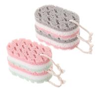 Abaodam Esponjas Exfoliantes Corporales y Limpieza Profunda de Esponja para Baño 4piezas Producción Rica de Espuma para Hombres y Mujeres