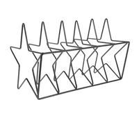 Abaodam Estantería para Documentos de Hierro en Forma de Estrella Pentagonal Negra, Revistero y Organizador de Libros y CD para Oficina, Hogar y Aula, Soporte Decorativo Funcional
