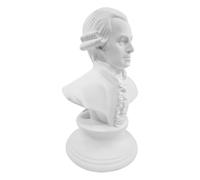 Abaodam Estatua de Busto de Mozart, Figura de Resina sintética White, de Estilo Europeo, para decoración del hogar y Oficina, Accesorio para fotografía y Dibujo, 1 Unidad
