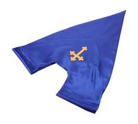 Abaodam Estola de Coro Reversible Unisex en Forma de V de Satén Azul Real con Cruz Bordada Dorada para Iglesia, Oración y Eventos Religiosos, Chal Religioso para Adultos
