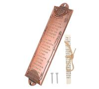 Abaodam Estuche Metálico para Mezuzá Pergamino Sagrado, Bendición Judía para Puerta de Casa, Adecuado para Decoración de Entrada