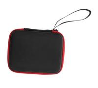 Abaodam Estuche Portátil para Púas de Guitarra Borde Rojo de Nylon, Caja Organizadora Semirrígida Negra para Almacenamiento y Transporte Seguro de Accesorios Musicales