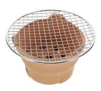 Abaodam Estufa de Carbón de Barro Mini 1 Juego Rejilla para Barbacoa, Portátil para Jardín y Camping, Horno Tradicional para Cocinar al Aire Libre, Herramienta para Color Color Aleatorio