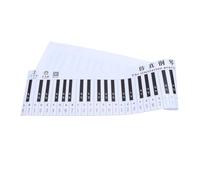Abaodam Etiqueta De Práctica Para Teclado De Piano 88 Teclas, Tabla Comparativa 1:1 Notas, Pentagrama y Guía De Digitación Blanco y Negro Para Aprendizaje y Principiantes