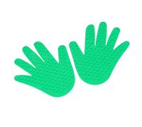 Abaodam Etiquetas con Huellas de Manos Hojas de Masaje 1 par Accesorios de Entrenamiento de Coordinación Juguetes Educativos Pegatinas Decorativas Color Verde