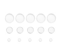 Abaodam Expositor de Anillos Soporte Redondo Mini 15 Piezas, de Acrílico | Diseño Liso y Pulido, Organización de Colección, para Esferas y Softboles en Oficina o Estanterías