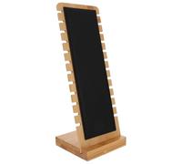 Abaodam Expositor de Joyas Negro de Madera y Cuero para 12 Collares Soporte Resistente al Desgaste Porta Collares Multifuncional para Organización y Exhibición en Hogar o Tienda