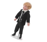 Abaodam Figura de Porcelana Miniatura Traje, Decoración para Casa de Muñecas, Modelo a Escala Realista, 1 Pieza Cerámica Compacta para Coleccionistas y Decoración de Interiores