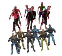 Abaodam Figuras de Acción Militares Articuladas 12 Piezas Modelo de Soldado y Zombi de Plástico 96-10 CM Juguetes de Soldados de Simulación para Juegos y Decoración Infantil