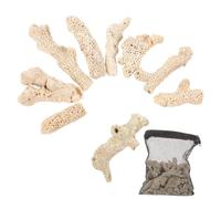Abaodam Filtrante Coral Natural para Acuario y Estanque con Malla Negra Reutilizable Alta Permeabilidad Evita Muerte de Peces de Sustrato para Tanque de Agua Dulce