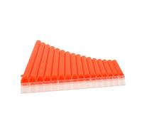 Abaodam Flauta De Pan Para Principiantes 16 Tubos Clave c Instrumento Musical Portátil De Viento Incluye Libro De Música y Bolsa De Almacenamiento Color Naranja