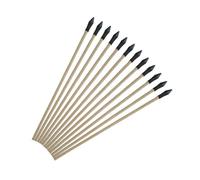 Abaodam Flechas de Madera 43 Cm Punta de Goma 6 Piezas para Juego Tradicional de Tiro al Blanco al Aire Libre, Juguete de Flecha Seguro y Divertido Adultos