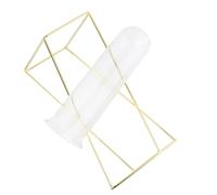 Abaodam Florero Geométrico de Metal Dorado con Tubo de Vidrio para Plantas Hidropónicas Jarrón Decorativo para Centro de Mesa y Bodas Diseño Creativo y Resistente para Decoración de