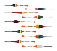 Abaodam Flotadores de Pesca Marítima Sensibles y Visibles, Conjunto de 10 Flotadores de Espuma en Varios Modelos para Cebo Mar, Accesorios de Pesca para Distintas Profundidades