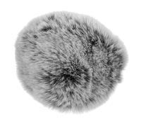 Abaodam Funda Para El Pelo Del Micrófono Protección Juguete Transmisor Manguito Filtrar Estudio Soportes Protector Parabrisas Pararse Exterior Agarre Black Piel De Conejo Artificial