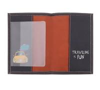 Abaodam Funda para Pasaporte de Cuero Sintético PU Diseño de Dibujos Animados de Dinosaurios y Cocodrilos, Organizador Compacto para Tarjetas y Documentos, Adecuado para Viajes, Color