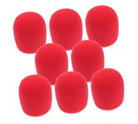 Abaodam Fundas de Espuma Rojas Reutilizables Protección contra Viento y Salpicaduras 8 para Micrófonos de Mano Ideales para Discursos y Grabaciones en Casa