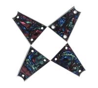 Abaodam Fundas de Pvc para Varilla de Guitarra Eléctrica 4 Piezas Triple Capa, Cubierta para Alma Diseño de Concha Abulón, Protección Resistente para Reparación y Mantenimiento