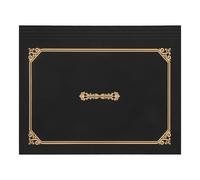 Abaodam Fundas para Documentos A4 Estampado Dorado, 5 Unidades, Cubierta Protectora de Papel Negro para Certificados y Diplomas, Portacertificados Elegante para Oficina y Hogar, Marco