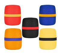 Abaodam Fundas Protectoras De Esponja Para Micrófono, 5 Unidades, Colores Surtidos, Accesorio Útil Antiviento Para Micrófonos De Mano, Tamaño Compacto Para Entrevistas y Presentaciones
